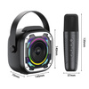 Blavec Kabelloser Lautsprecher Bluetooth WS-08 Karaoke Idol 8W mit 2 Mikrofonen - Schwarz