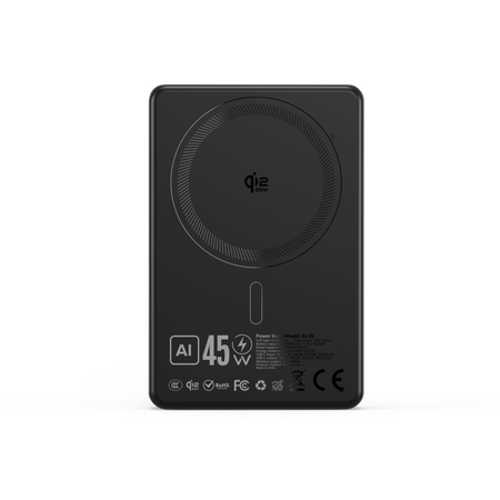 Blavec Magnetische Powerbank fürs Telefon BJ-05 Ultra Fast 10000 mAh 25W 2in1 kompatibel mit MagSafe USB-C - Schwarz
