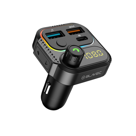 Blavec FM-Transmitter fürs Auto Flash Bluetooth MP3 PD 36W QC3.0 18W USB-C