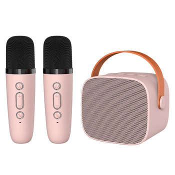 Blavec Kabelloser Lautsprecher Bluetooth WS-07 Karaoke Party 5W mit 2 Mikrofonen - Rosa