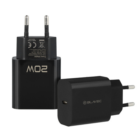 Blavec Ładowarka Sieciowa BC-9 USB-C PD 20W 3A - Czarna