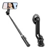 Blavec Selfie-Stick Aluminium Fusion P06 kompatibel mit MagSafe Tripod + Fernbedienung + Befestigung 1,34 m - Schwarz