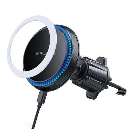 Blavec Uchwyt Samochodowy do Telefonu BH-05 Indukcyjny MagSafe 15W z Chłodzeniem Cooling Fan System na Kratkę
