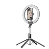 Blavec Ringlicht LED P-55 Aura 25 cm Selfie mit Tripod und Fernbedienung - Schwarz