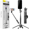Blavec Selfie-Stick Aluminium Fusion P06 kompatibel mit MagSafe Tripod + Fernbedienung + Befestigung 1,34 m - Schwarz