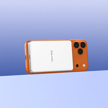 Blavec Magnetische Powerbank fürs Telefon BJ-05 Ultra Fast 10000 mAh 25W 2in1 kompatibel mit MagSafe USB-C - Weiß