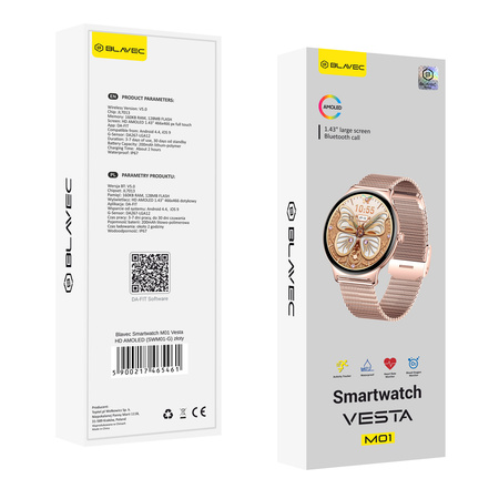 Blavec Damen-Smartwatch Vesta HD AMOLED - Gold