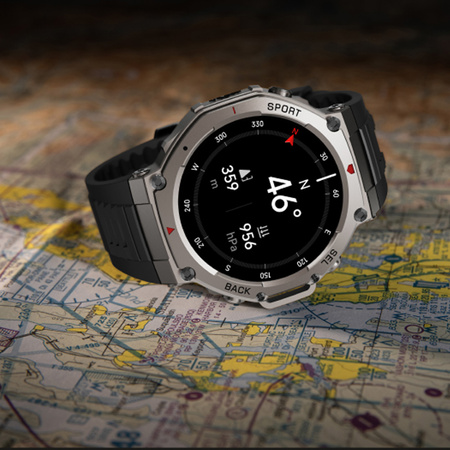 Blavec Smartwatch M-04 AMOLED GPS Voice Call + 1 Armband - Graphit