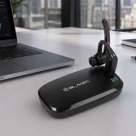Blavec Bluetooth-Headset Legend 5 Multipoint + Ladeetui (BHLE5-B) Schwarz