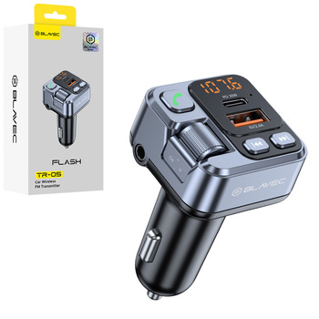 Blavec FM-Transmitter Flash TR-05 MP3, Bluetooth - USB + Typ C - PD 30W (TFMFTR05-B) schwarz