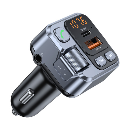 Blavec FM-Transmitter Flash TR-05 MP3, Bluetooth - USB + Typ C - PD 30W (TFMFTR05-B) schwarz