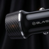 Blavec Autoladegerät BS-03B-C Carbon - USB + Typ C - QC 3.0 48W mit Kabel Typ C auf Typ C (CCBS03BC-UCB) schwarz
