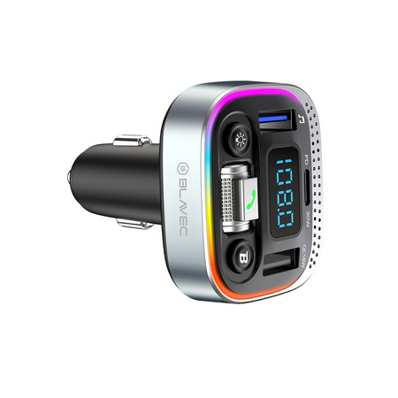 Blavec FM-Transmitter Flash TR-04 MP3, Bluetooth - 2xUSB + Typ C - QC3.0 18W PD 30W (TFMFTR04-B) schwarz