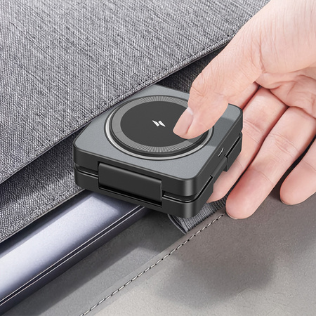Blavec Ładowarka Indukcyjna BQI-04 Qi 15W 3w1 Magnetyczna kompatybilna z MagSafe UniCharge - Czarna