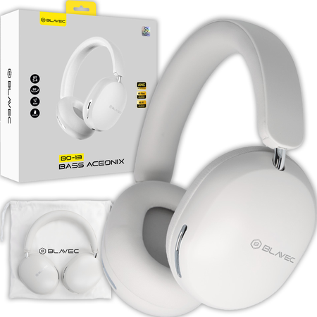 Blavec Over-Ear-Bluetooth-Kopfhörer BO-13 Bass Aceonix ANC - Weiß