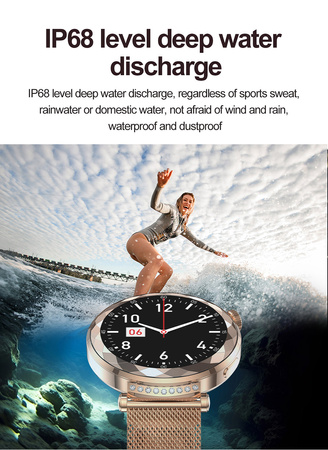 Blavec Damen-Smartwatch Liana + 2 Armbänder - Roségold