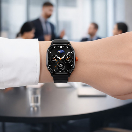Blavec Smartwatch U-01 Mohito HD AMOLED Voice Call + 1 Armband - Schwarz