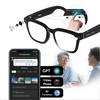 Intelligente KI-Brille mit Kamera, ChatGPT, Mikrofon und Live-Übersetzung + Etui