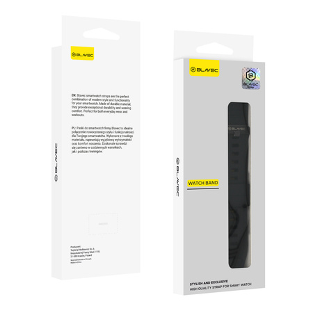Blavec Universalarmband für M-07 Raptor 22mm Silikon - Schwarz