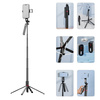 Blavec Selfie-Stick Aluminium Fusion + Fernbedienung + 1 Lampe 2,2 m