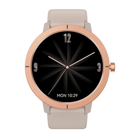 Blavec Smartwatch W-20 HD AMOLED GPS Voice Call + 2 Armbänder - Roségold