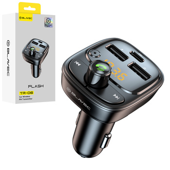 Blavec FM-Transmitter Flash TR-06 MP3, Bluetooth - 2xUSB + Typ C - PD 30W (TFMFTR06-B) schwarz