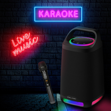 Blavec Głośnik Bezprzewodowy Bluetooth TWS Karaoke 160W z Mikrofonem