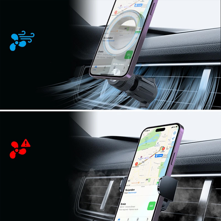Blavec Autohalterung fürs Telefon BH-03 Magnetisch Ring fürs Lüftungsgitter - Schwarz