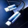Blavec Velox Kabel geflochten - Typ C auf Typ C - PD 240W 5A LED-Display 1,2 Meter Apple CarPlay/Android Auto (CVE-CC5B12) schwarz