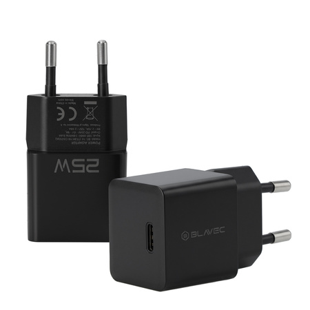 Blavec Netzladegerät BC-10 USB-C PD 25W 3A - Schwarz