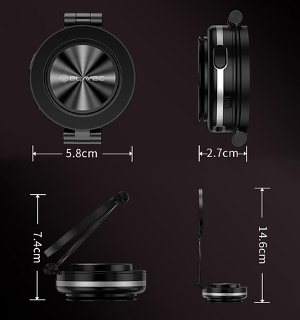Blavec Autohalterung fürs Telefon BHV-01 Elektrisch Vakuum Magnetisch - Schwarz