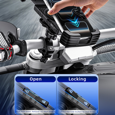 Blavec Fahrrad-/Motorradhalterung fürs Telefon BV-04 Velo für den Lenker - Schwarz