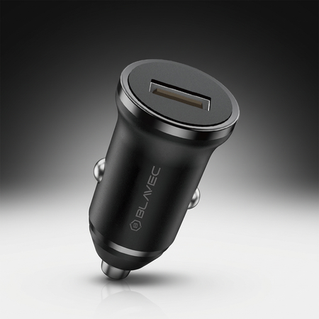Blavec Autoladegerät BS-01A-C Road - USB - QC 3.0 18W mit Kabel USB auf Typ C (CCBS01ACR-UB) schwarz