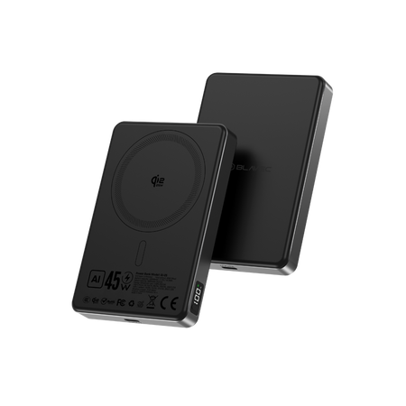 Blavec Power Bank 10000mAh BJ-05 Ultra Fast 16mm - Typ C - Qi2.2 25W + PD 45W magnetyczny indukcyjny Magsafe 2 w 1 (PBBJ05-QI22MC10B) czarny