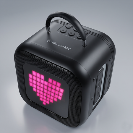 Blavec Głośnik Bezprzewodowy Bluetooth WS-09 Karaoke Fun 10W z 2 Mikrofonami i Wyświetlaczem - Czarny