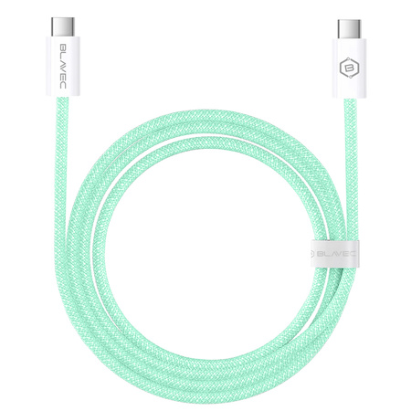 Blavec Kabel Candy mit Geflecht USB-C auf USB-C PD 60W 3A 3 m - Grün