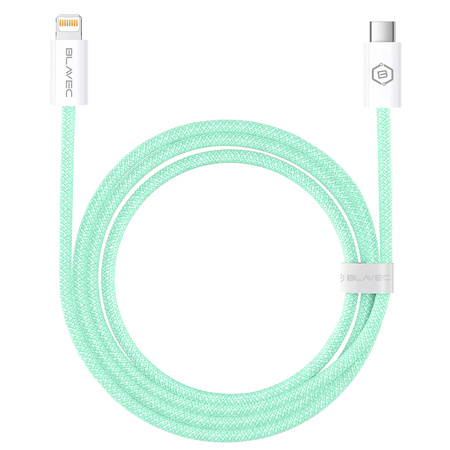 Blavec Candy Kabel im Geflecht USB-C auf Lightning PD 20W 2,4A 2 m - Grün