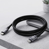 Blavec Zumi Kabel geflochten - Typ C auf Typ C - PD 60W 3A LCD-Display 1 Meter Apple CarPlay/Android Auto (CZU-CC3B10) schwarz