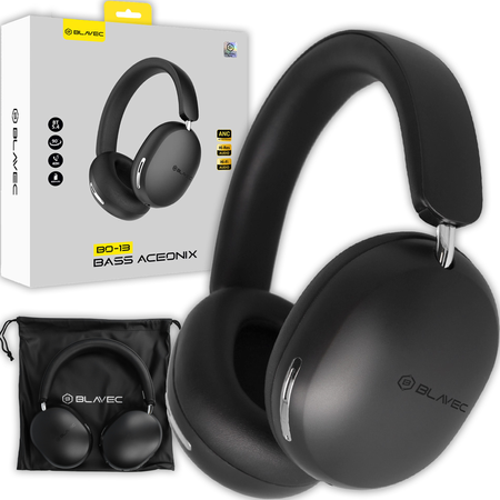 Blavec Słuchawki nauszne Bluetooth BO-13 Bass Aceonix ANC (BO13-B) czarne