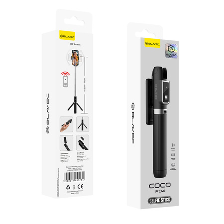 Blavec Selfie Stick Coco tripod + pilot 0,7 metra - czarny
