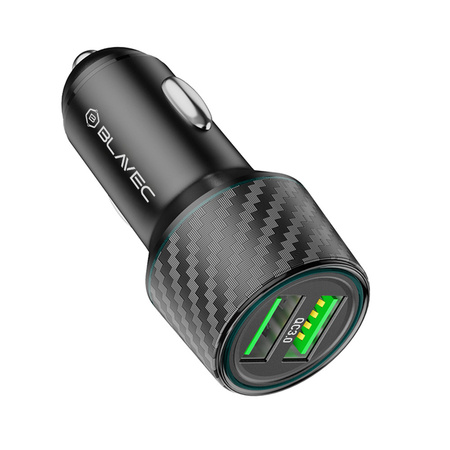 Blavec Auto-Ladegerät BS21A Carbon 2xUSB QC 3.0 36W 3A