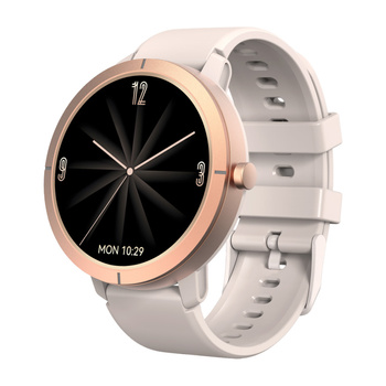 Blavec Smartwatch W-20 HD AMOLED GPS Voice Call + 2 Armbänder - Roségold