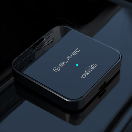 Blavec AI BOX Adapter Carplay Android Auto bezprzewodowy BCP-01 - Bluetooth Wifi + kable USB na Typ C i Typ C na Typ C (CPAABCP01-BWB) czarny