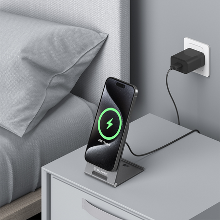 Blavec Induktives Ladegerät BQI-01 Qi2 15W Magnetisch kompatibel mit MagSafe - Silber