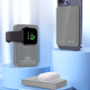 Blavec Power Bank 10000mAh BJ-04 Slim 13,5mm - Typ C - 22,5W magnetyczny indukcyjny Magsafe 3 w 1 (PBBJ04-MC10G) szary