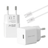 Blavec Netzladegerät BC-10 USB-C PD 25W 3A mit USB-C-Kabel - Weiß