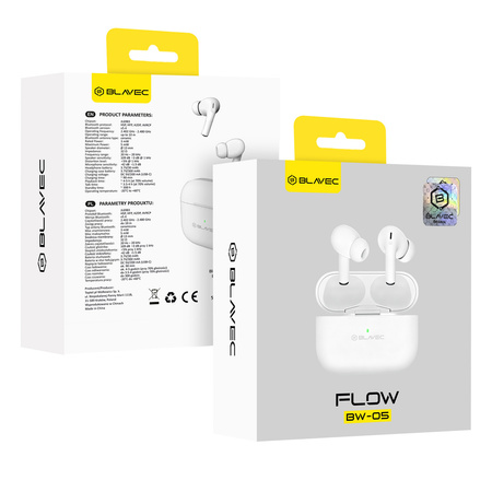 Blavec Bluetooth-Kopfhörer TWS BW-05 Flow - Weiß
