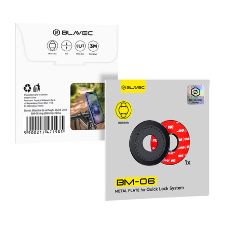 Blavec Plättchen für Quick-Lock-Halterung BM-06 Ring (58mm) Schwarz