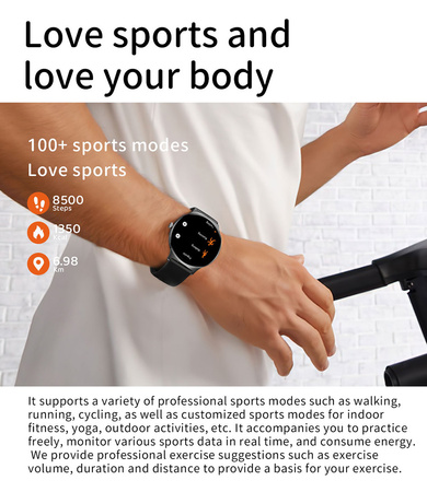 Blavec Smartwatch Vesta HD AMOLED - Schwarz