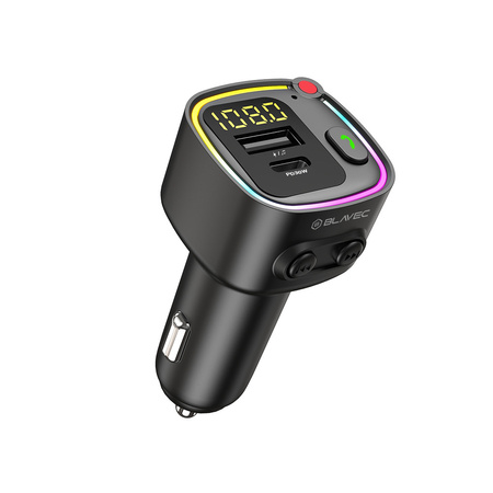 Blavec Auto-FM-Transmitter Flash Bluetooth MP3 PD 30W USB-C